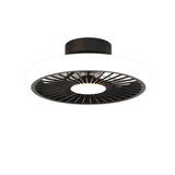 Turbo CCT Dimmable LED Ceiling Retractable Fan Light With Remote - Black