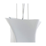 Twist 1 Light Pendant Light – Gloss White & Polished Chrome