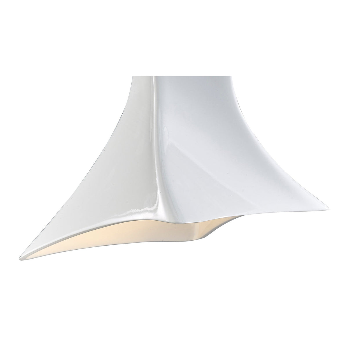 Twist 1 Light Pendant Light – Gloss White & Polished Chrome