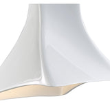 Twist 1 Light Pendant Light – Gloss White & Polished Chrome