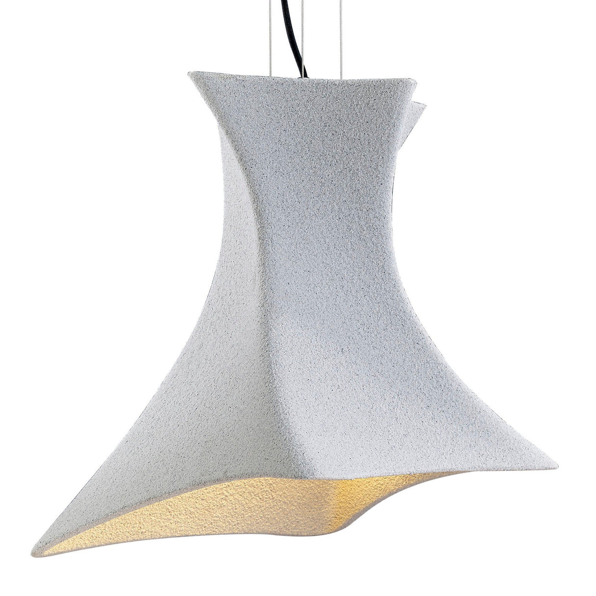 Twist 1 Light Pendant Light – Cement Effect & Polished Chrome