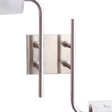Udine 2 Light Frosted Glass Wall Light - Satin Chrome