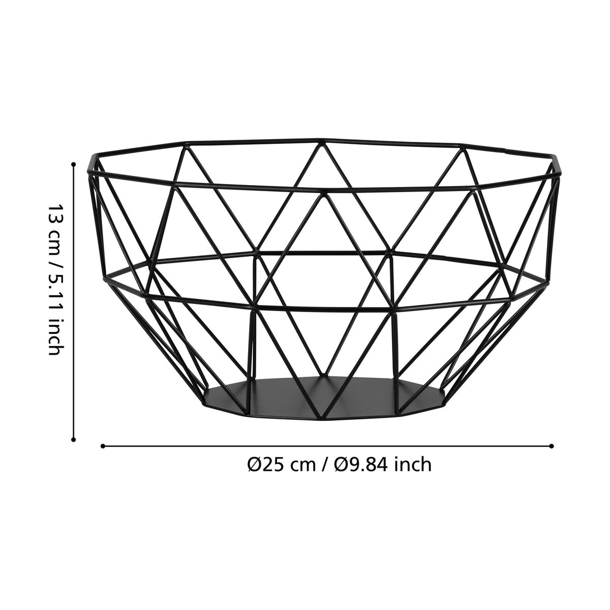 Ueda Metal Decorative Bowl 25cm - Black