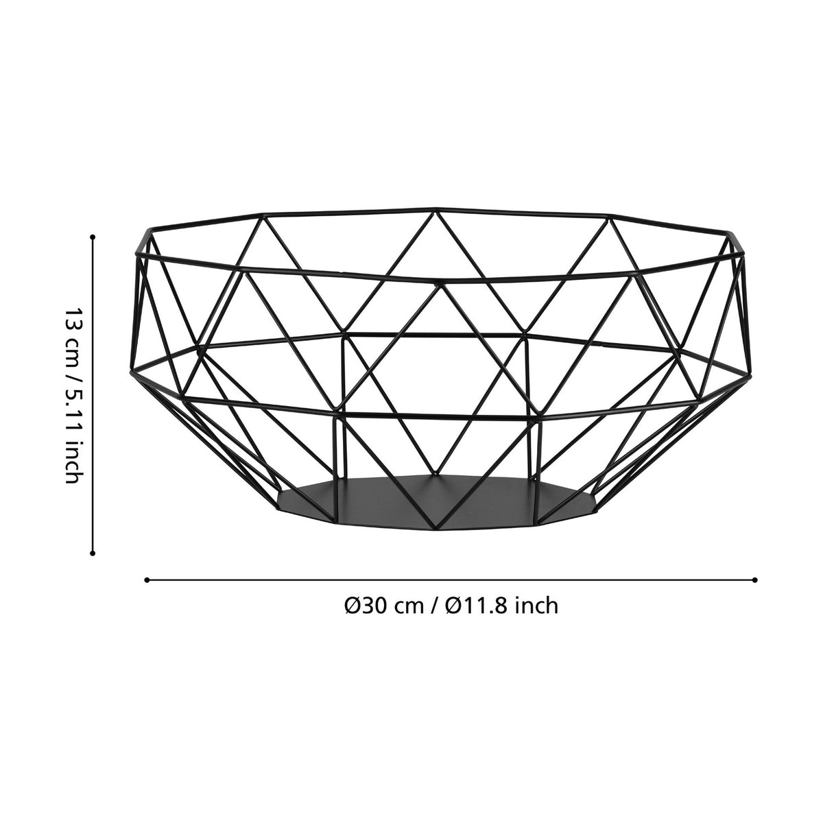 Ueda Metal Decorative Bowl 30 x 13cm - Black