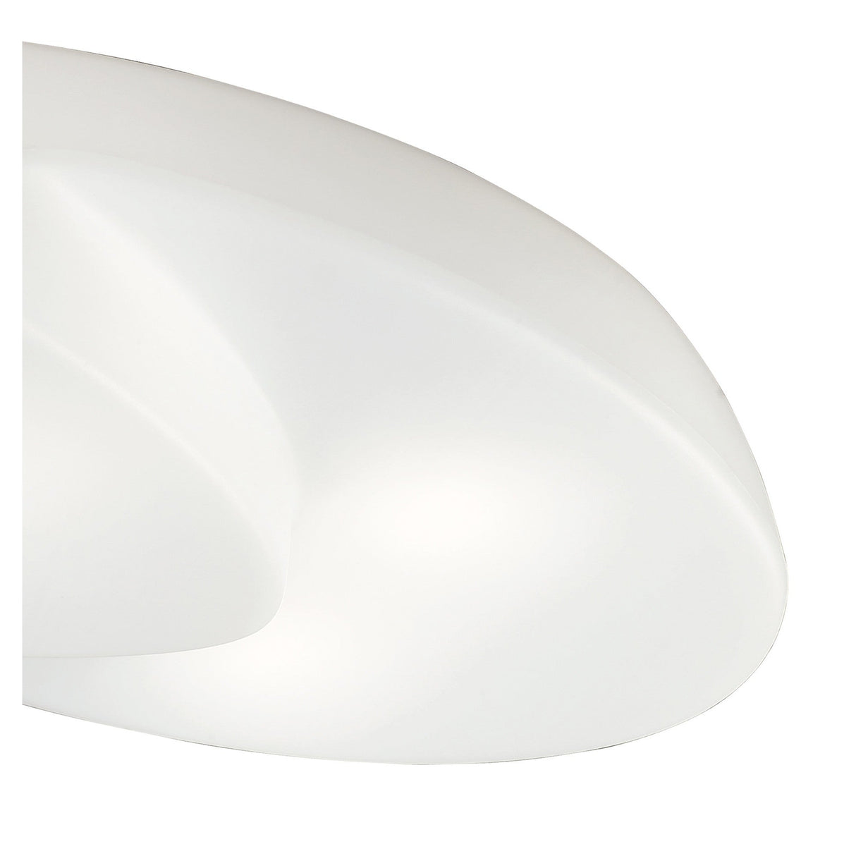 Ufo 6 Light Outdoor Flush Ceiling Light - Matt White/Opal White