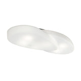 Ufo 6 Light Outdoor Flush Ceiling Light - Matt White/Opal White