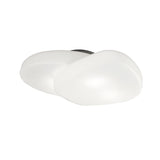 Ufo 4 Light Outdoor Flush Ceiling Light - Matt White/Opal White