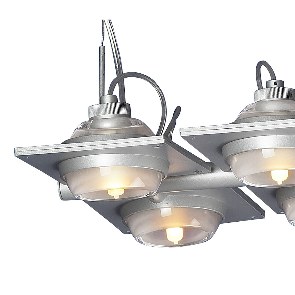 Ull Rectangular 6 Light Linear Suspension Light - Silver