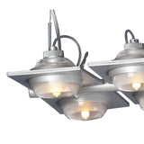 Ull Rectangular 6 Light Linear Suspension Light - Silver