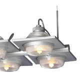 Ull Rectangular 6 Light Linear Suspension Light - Silver