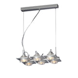 Ull Rectangular 6 Light Linear Suspension Light - Silver