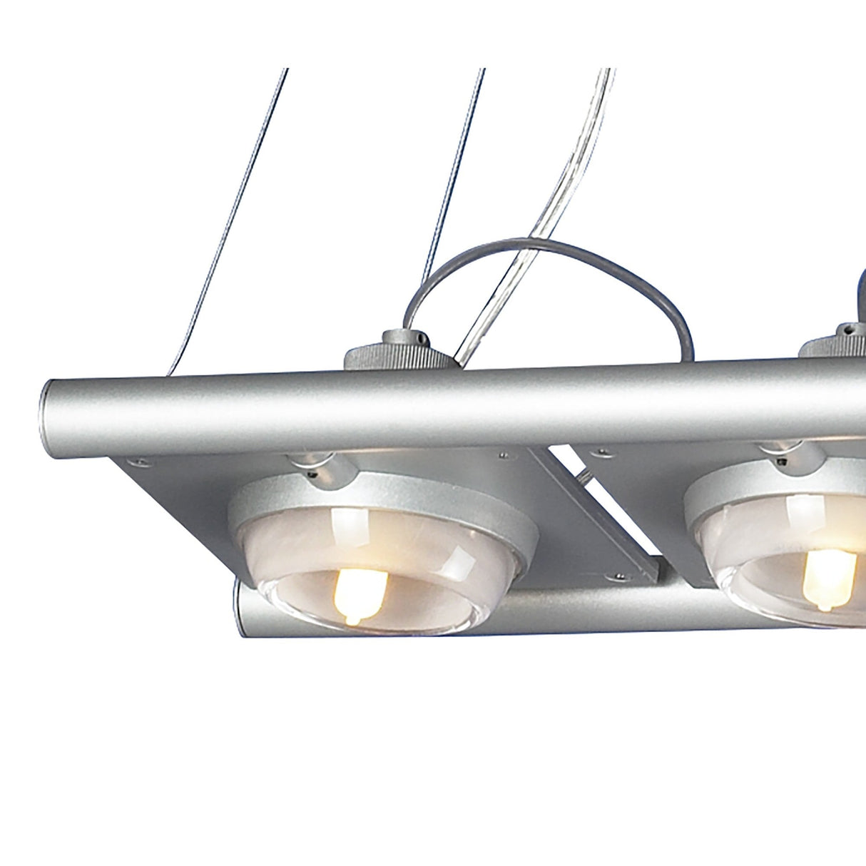 Ull Rectangular 4 Light Linear Suspension Light - Silver