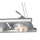 Ull Rectangular 4 Light Linear Suspension Light - Silver