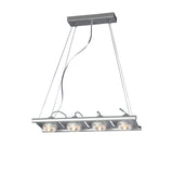 Ull Rectangular 4 Light Linear Suspension Light - Silver