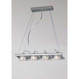 Ull Rectangular 4 Light Linear Suspension Light - Silver