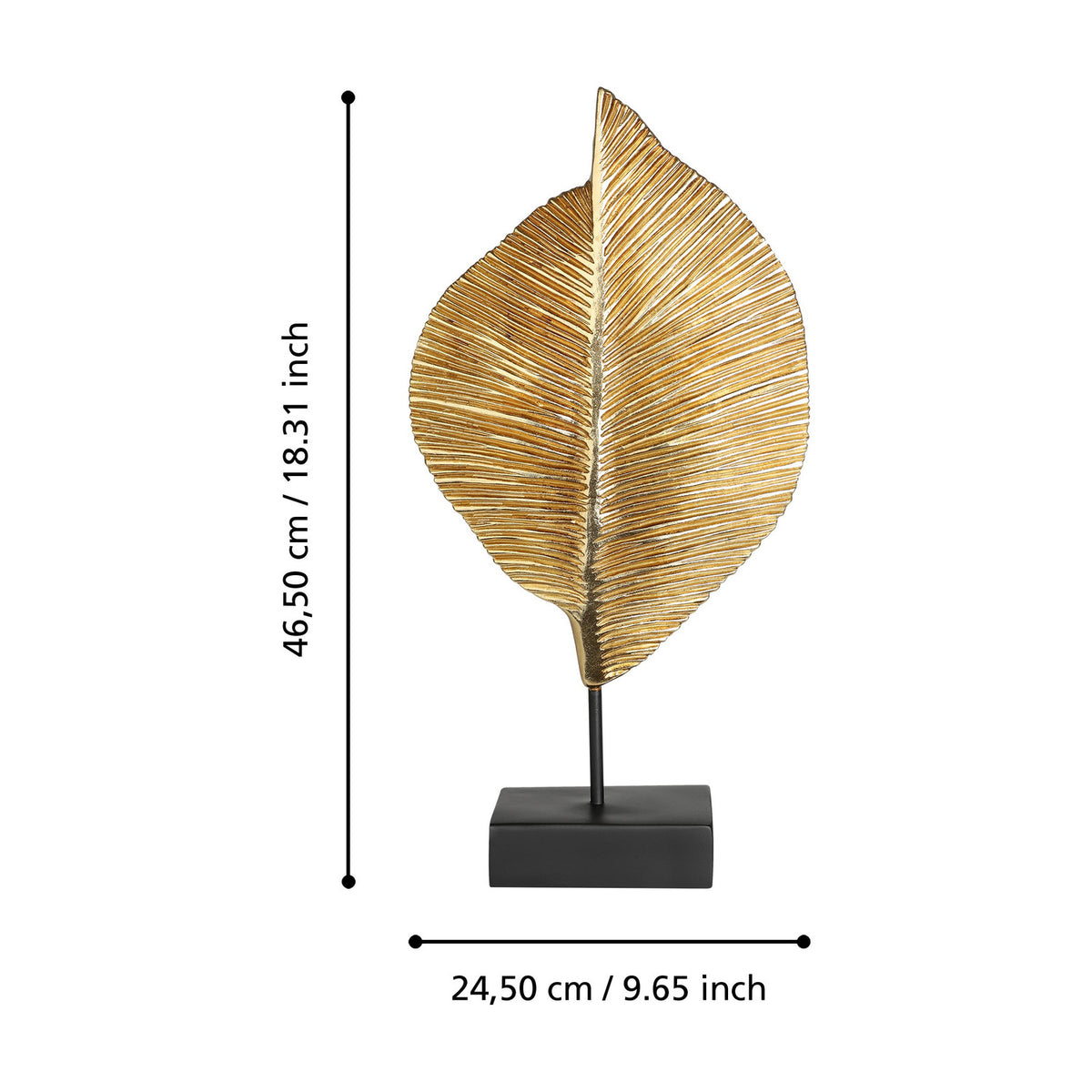 Urakawa Artificial Leaf - Gold & Black