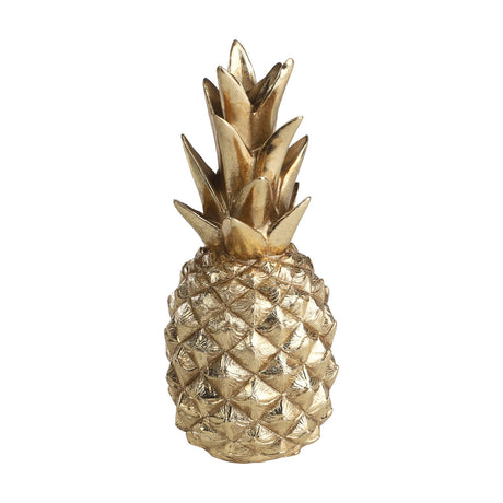Urakawa Pineapple Ornament in gold resin, with a raised diamond-pattern body and layered pointed crown, shown against a plain white background.