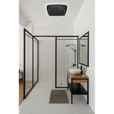 Urban CCT Dimmable LED Flush Ceiling Light With Remote Control 56W - Black