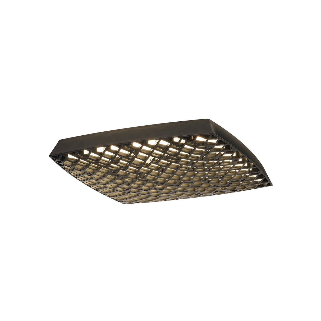 Urban CCT Dimmable LED Flush Ceiling Light With Remote Control 56W - Black