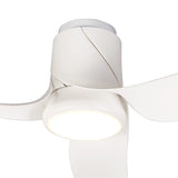 Ushuaia CCT Dimmable LED Ceiling Fan Light With Remote & APP Control - White