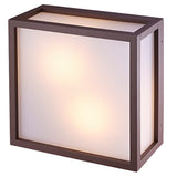 Utah 2 Light Outdoor Flush Ceiling Light - Sand Brown