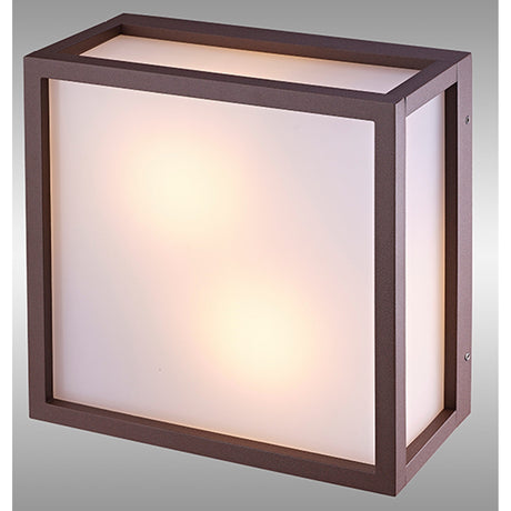 Utah 2 Light Outdoor Flush Ceiling Light - Sand Brown