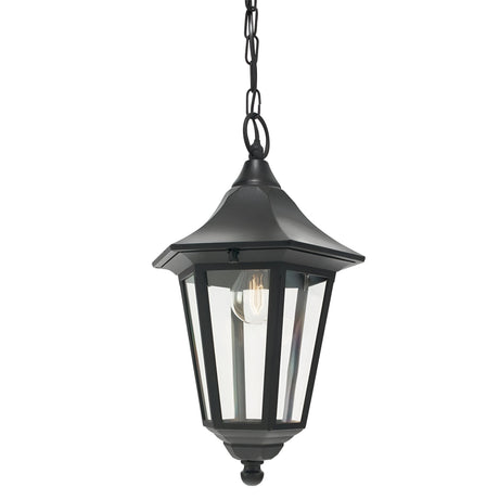 Valencia 1 Light Chain Lantern - Black