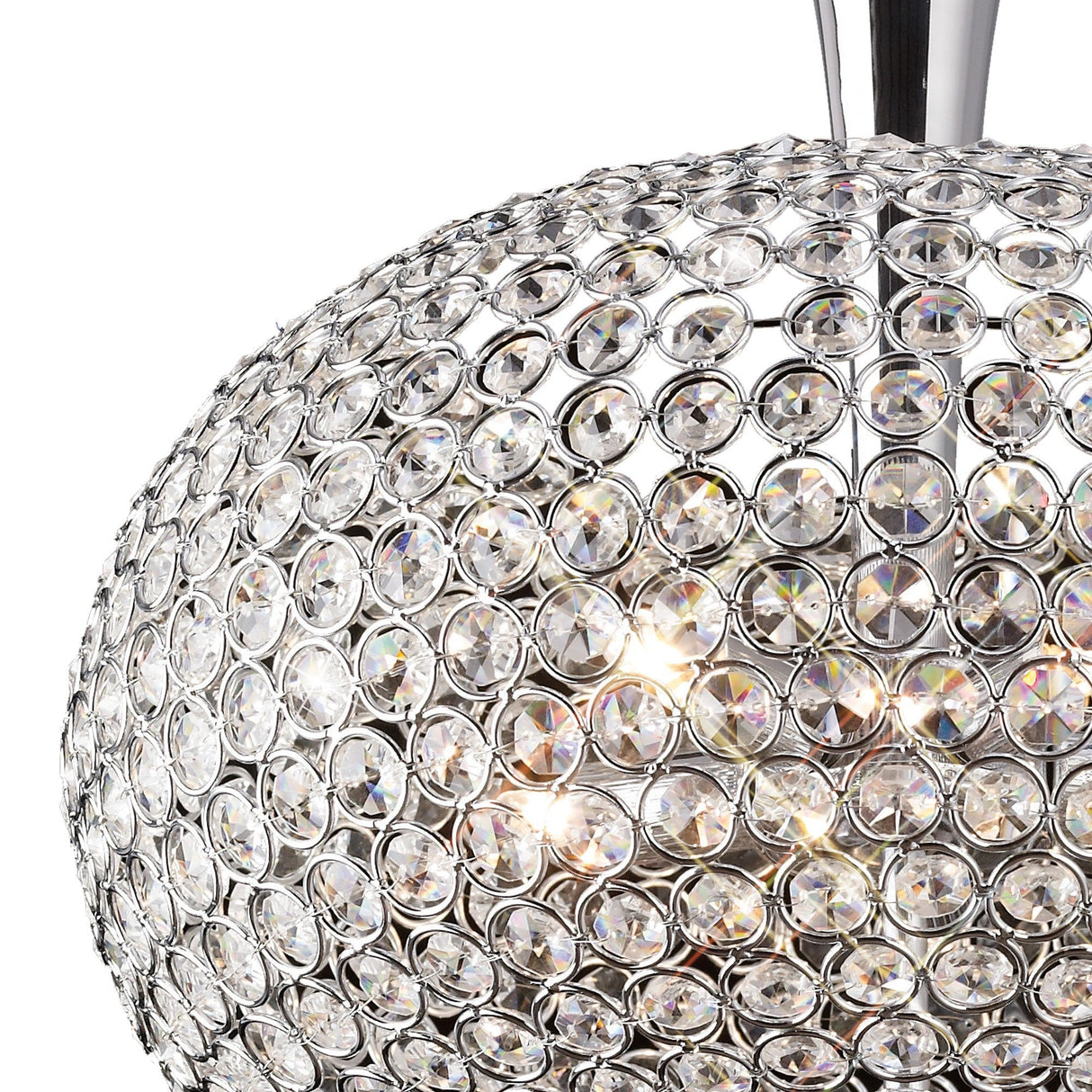 Vado 5 Light Crystal Semi-Flush Ceiling Light – Polished Chrome