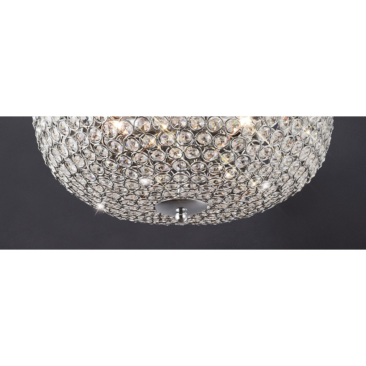 Vado 5 Light Crystal Semi-Flush Ceiling Light – Polished Chrome