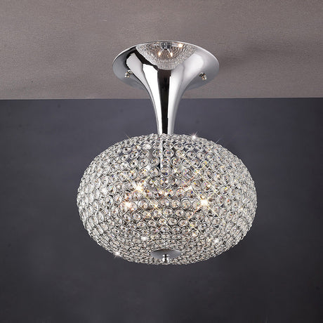 Vado 5 Light Crystal Semi-Flush Ceiling Light – Polished Chrome