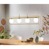 Vallaspra Glass Linear Pendant Light - Champagne