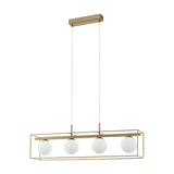 Vallaspra Glass Linear Pendant Light - Champagne
