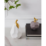 Vallee Ceramic Pear Ornament - White