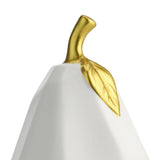 Vallee Ceramic Pear Ornament - White