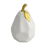 Vallee Ceramic Pear Ornament - White
