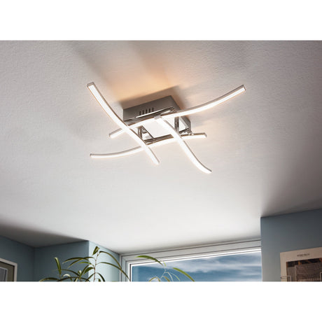 Valmora LED Flush Ceiling Light - Chrome
