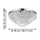 Valparaiso 1 16 Light Ceiling Light - Chrome