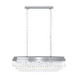 Valparaiso 1 Clear Glass 10 Light Linear Pendant Light - Chrome