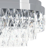 Valparaiso 1 Clear Glass 10 Light Linear Pendant Light - Chrome