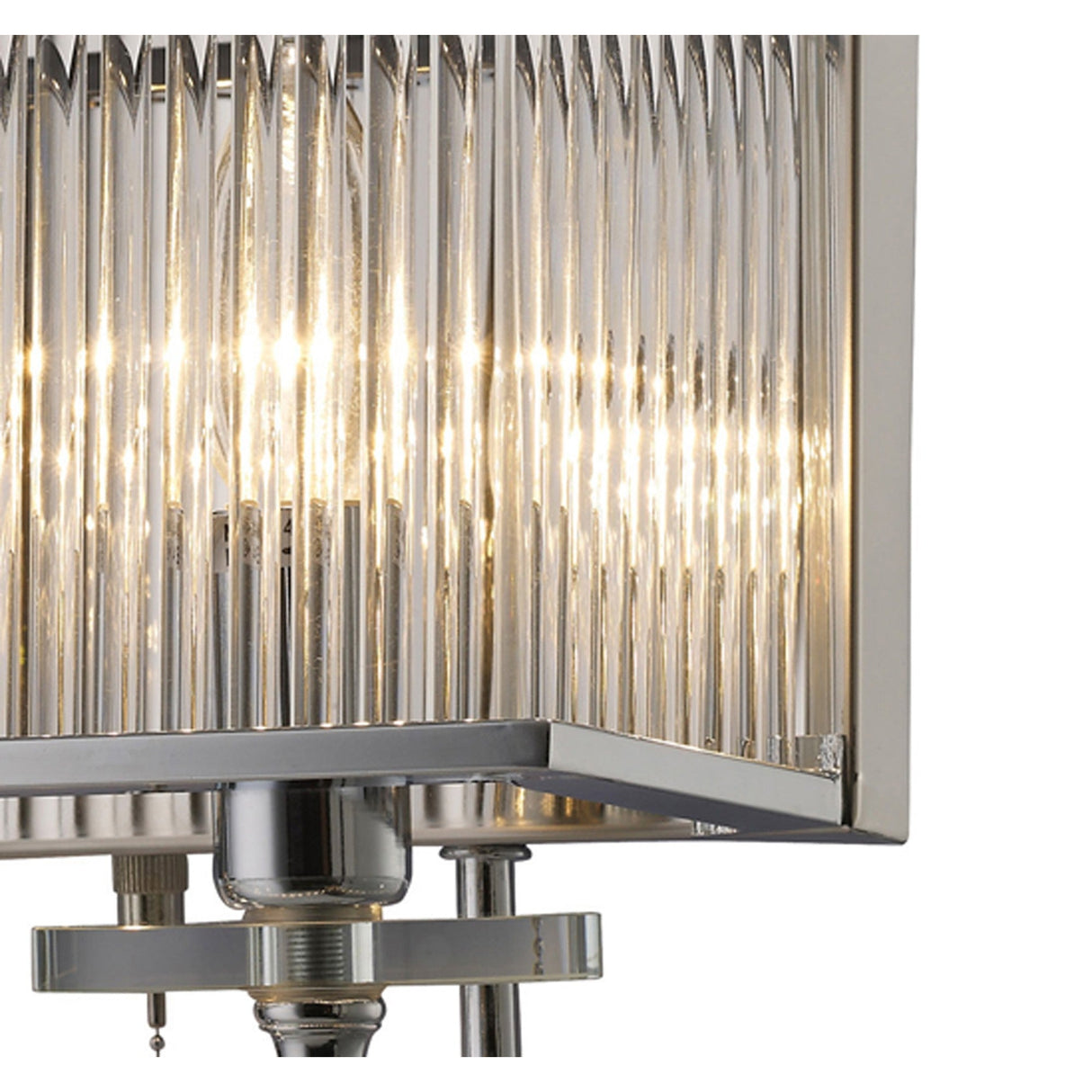 Vanessa 2 Light Crystal Wall Light With Switch - Chrome
