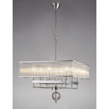 Vanessa Square 8 Light Crystal Chandelier - Polished Chrome