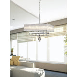 Vanessa Square 8 Light Crystal Chandelier - Polished Chrome