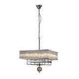 Vanessa Square 8 Light Crystal Chandelier - Polished Chrome