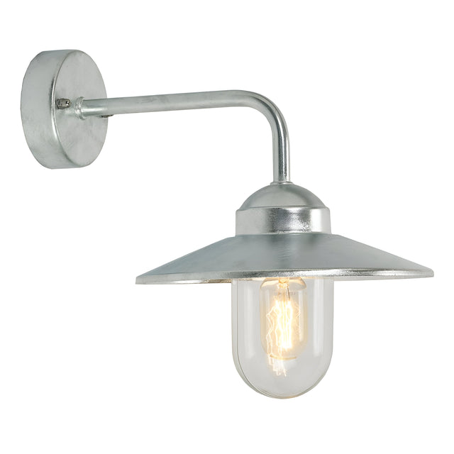 Vansbro 1 Light Wall Lantern Galvanised - Galvanised