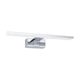 Varette LED bathroom mirror light, 40cm slim bar with white plastic diffuser on a square chrome bracket, aluminium body with polished chrome finish, shown on a plain white background.