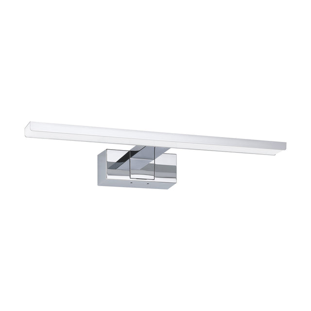 Varette LED bathroom mirror light, 40cm slim bar with white plastic diffuser on a square chrome bracket, aluminium body with polished chrome finish, shown on a plain white background.
