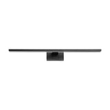 Varette LED Bathroom Mirror Light 60cm in black, a slim aluminium bar with white diffuser on a rectangular wall mounting block, shown on a plain white background.
