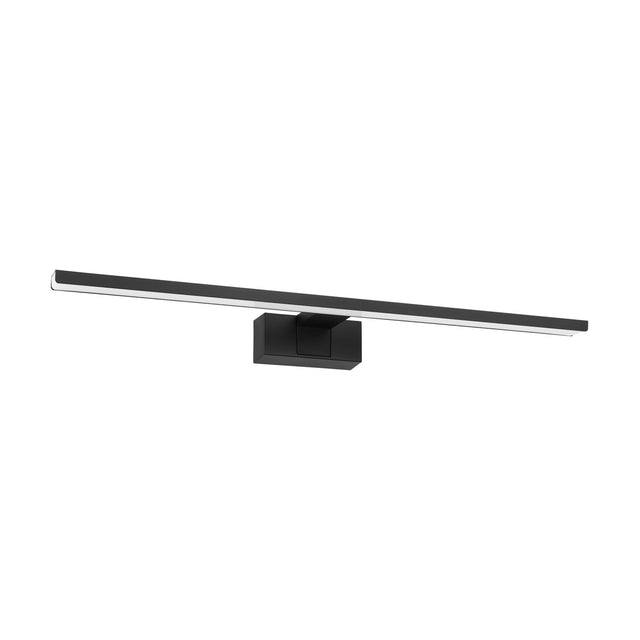 Varette LED Bathroom Mirror Light 60cm in black, a slim aluminium bar with white diffuser on a rectangular wall mount, shown on a plain white background.