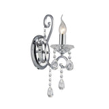 Vela 1 Light Crystal Wall Light - Chrome