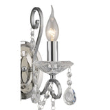 Vela 2 Light Crystal Wall Light - Chrome